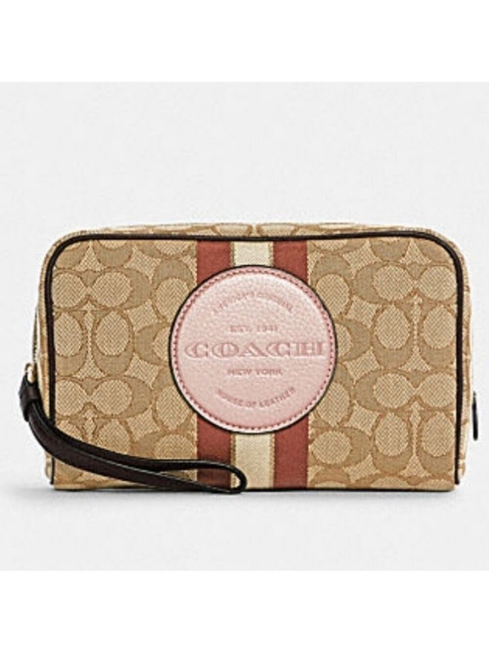 COACH Dempsey Boxy Cosmetic Case 20 Signature Jacquard